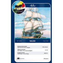 GALEON ESPAÑOL (Pegamento & pinturas) -Escala 1/200- Heller 56835