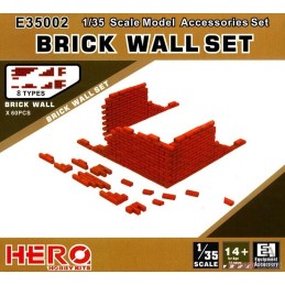 SET DE MURO DE LADRILLOS - ESCALA 1/35 - HERO E35002