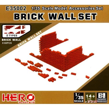 SET DE MURO DE LADRILLOS - ESCALA 1/35 - HERO E35002