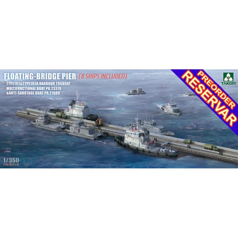 MUELLE FLOTANTE (8 Buques incluidos) -Escala 1/350- Takom 6015