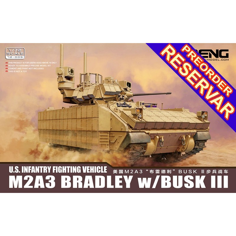 VEHICULO DE COMBATE DE INFANTERIA M-2A3 Bradley & BUSK III -Escala 1/72- Meng Model 72-005