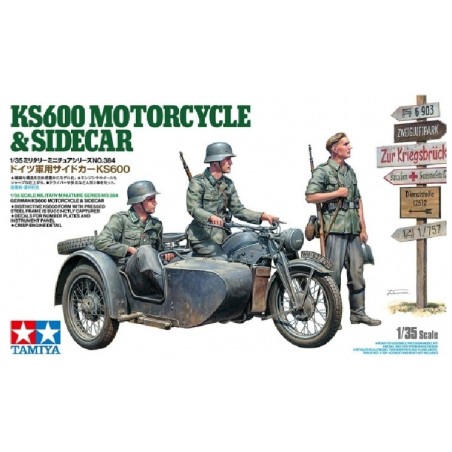 MOTOCICLETA ALEMANA CON SIDECAR & ACCESORIOS -Escala 1/35- Tamiya 35384