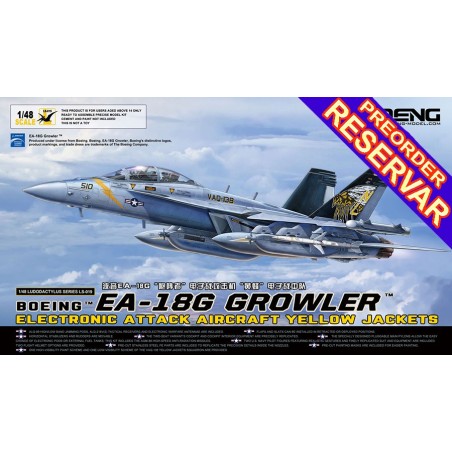 Boeing EA-18 G GROWLER "Yellow Jackets" -Escala 1/48- Meng Model LS-019