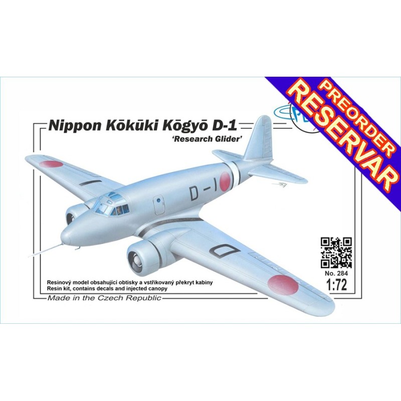 NIPPON KOKULI KOGYO D-1 "Research Glider" -Escala 1/48- Planet Model PTL284