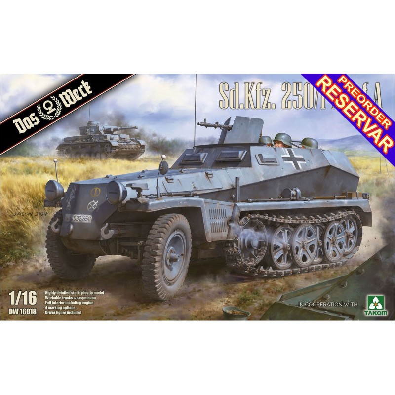 TRANSPORTE DE TROPAS Sd.Kfz. 250/1 Ausf. A -Escala 1/16- Das Werk 16018