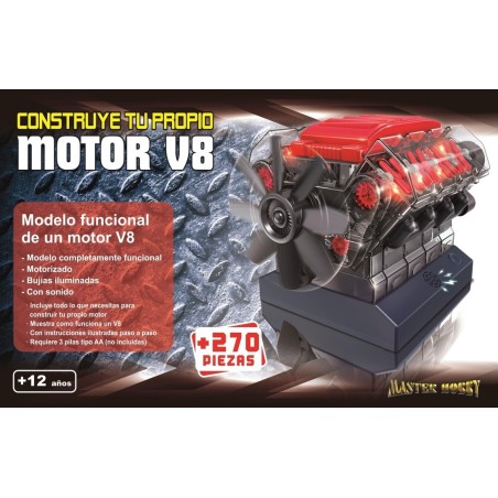 KIT MOTOR V8 CILINDROS / 4 TIEMPOS -Escala 1/6 - Master Hobby MHMOT