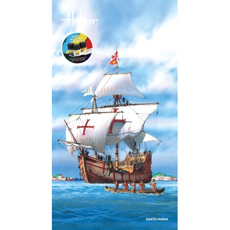 NAO SANTA MARIA (Pegamento & pinturas) -Escala 1/75- Heller 56865