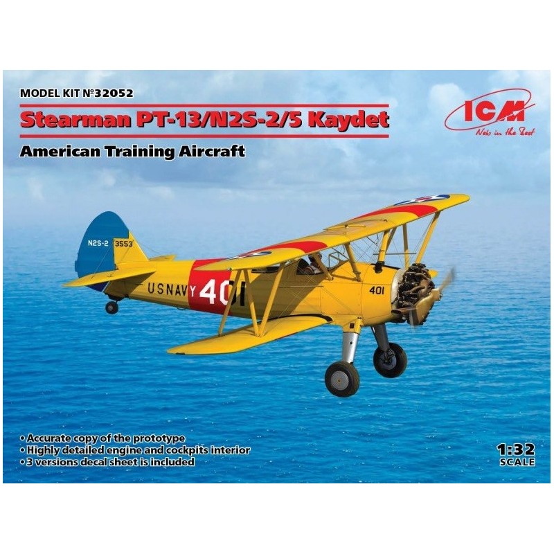 BOEING - STEARMAN PT-13 / N2S-2/5 KAYDET -Escala 1/32- ICM 32052