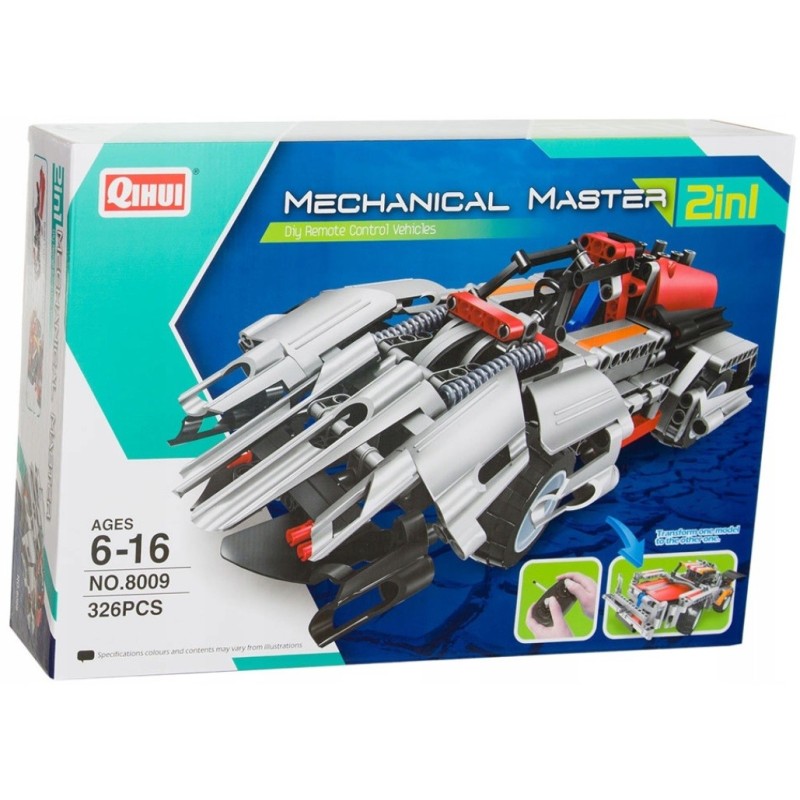 MECHANICAL MASTER: CAMION & COCHE R/C 2 en 1 (326 pzs) - QIHUI 8009