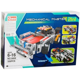 MECHANICAL MASTER: CAMION & COCHE R/C 2 en 1 (326 pzs) - QIHUI 8009