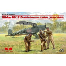 BUCKER BÜ-131 D Jungmann ​& TRIPULANTES -Escala 1/32- ICM 32034