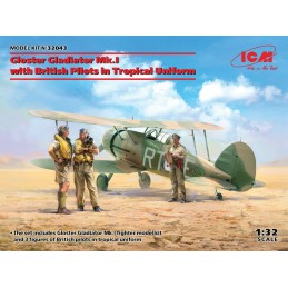 GLOSTER GLADIATOR Mk-I & TRIPULANTES -Escala 1/32- ICM32043