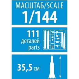 VEHICULO LANZADOR "PROGRESS" & VEHICULO ESPACIAL "SOYUZ-2" -Escala 1/144- Zvezda 7500