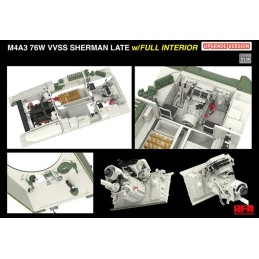 CARRO DE COMBATE M-4 A3 76W VVSS SHERMAN (Late) Interiores Avanzado -Escala 1/35- Rye Field Model RM5136