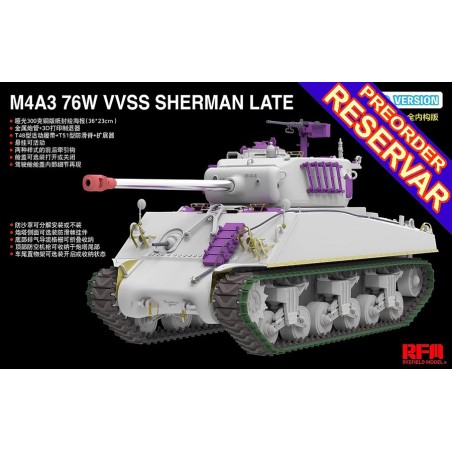 CARRO DE COMBATE M-4 A3 76W VVSS SHERMAN (Late) Interiores -Escala 1/35- Rye Field Model RM5135