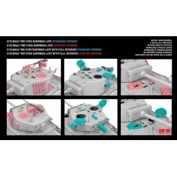 CARRO DE COMBATE M-4 A3 76W VVSS SHERMAN (Late) Interiores -Escala 1/35- Rye Field Model RM5135