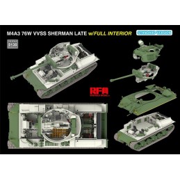 CARRO DE COMBATE M-4 A3 76W VVSS SHERMAN (Late) Interiores -Escala 1/35- Rye Field Model RM5135