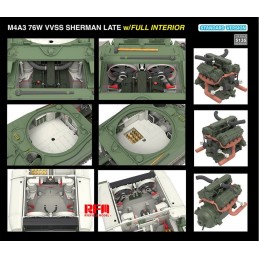 CARRO DE COMBATE M-4 A3 76W VVSS SHERMAN (Late) Interiores -Escala 1/35- Rye Field Model RM5135