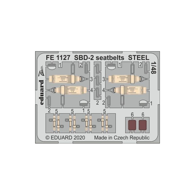 FOTOGRABADO CINTURONES SBD-2 -Escala 1/48- Eduard FE1127