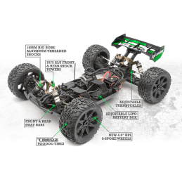 COCHE RTR Vorza S 1/8 Truggy 4WD FLUX ELH-6S 2.4GHz +100km/h - Green