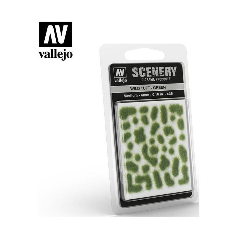 WILD TURF - GREEN L: 4 mm x 35 unidades - Acrylicos Vallejo SC406