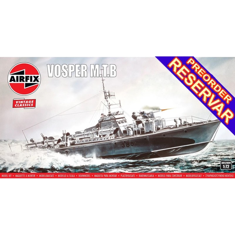 LANCHAS TORPEDERA VOSPER Vintage Classic -Escala 1/72- AIRFIX A05280V