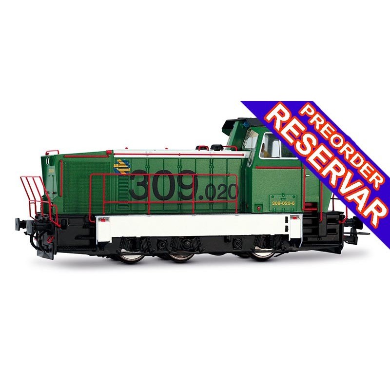 LOCOMOTORA DIESEL MANIOBRAS 309 ADIF - DIGITAL CON SONIDO - ESCALA H0 - ELECTROTREN HE2027S