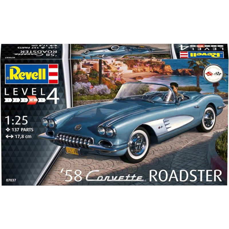 CORVETTE ROADSTER (1958) -Escala 1/25- Revell 07037