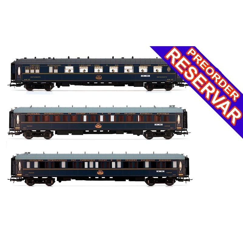 COCHES CIWL SUD-EXPRESO - SET 2 - (compuesto por VPC Étoile du Nord + WL + WL) - ESCALA H0 - ELECTROTREN HE4028