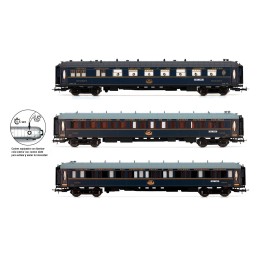 COCHES CIWL SUD-EXPRESO - SET 2 - (compuesto por VPC Étoile du Nord + WL + WL) - ESCALA H0 - ELECTROTREN HE4028