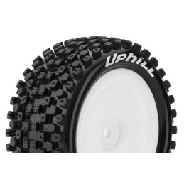 NEUMATICOS TRASEROS (2 UNIDS) UPHILL  LLANTA BLANCA PARA BUGGY ESCALA 1/10 HEX-12mm LOUISE  T3279SWKR