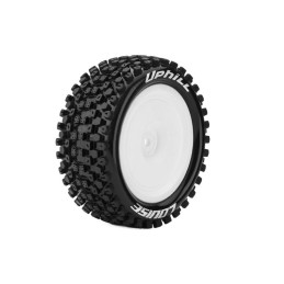 NEUMATICOS TRASEROS (2 UNIDS) UPHILL  LLANTA BLANCA PARA BUGGY ESCALA 1/10 HEX-12mm LOUISE  T3279SWKR