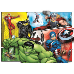 PUZZLE 2 x 60 Pzas MARVEL AVENGERS - Clementoni 21605