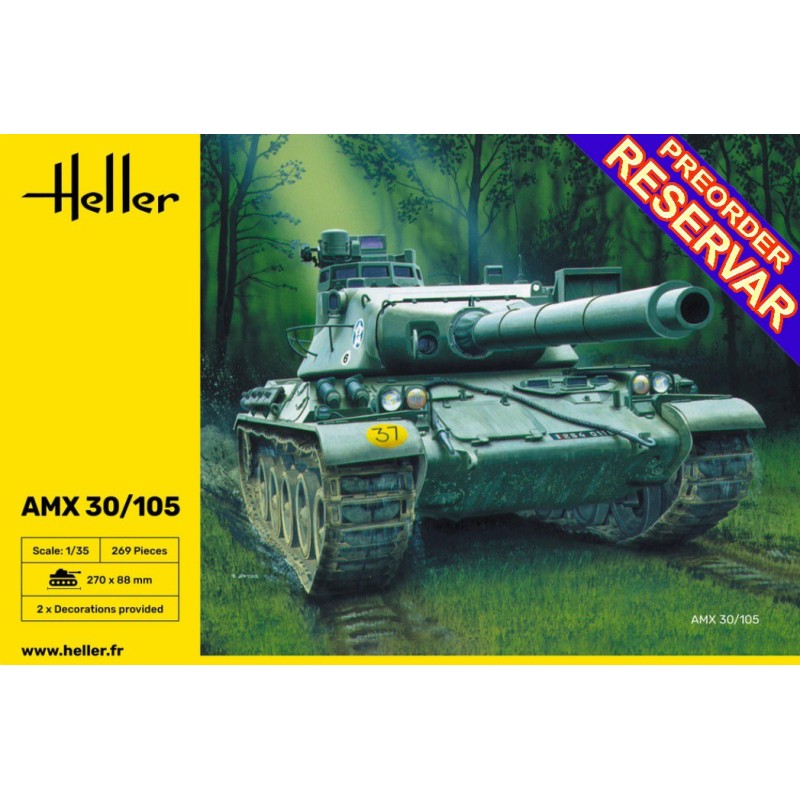 CARRO DE COMBATE AMX-30/105 -Escala 1/35- Heller 81137