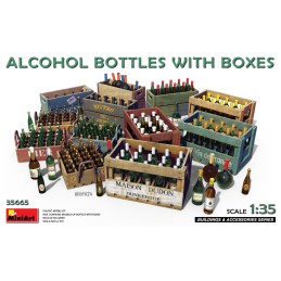 BOTELLAS DE BEBIDAS & CAJAS -Escala 1/35- MiniArt 35665