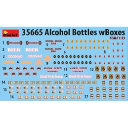 BOTELLAS DE BEBIDAS & CAJAS -Escala 1/35- MiniArt 35665