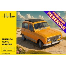 Renault 4 TL/GTL Sun Roof -Escala 1/24- Heller 82704