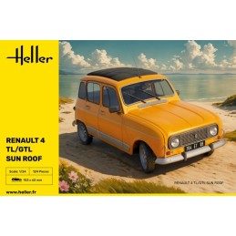 Renault 4 TL/GTL Sun Roof -Escala 1/24- Heller 82704