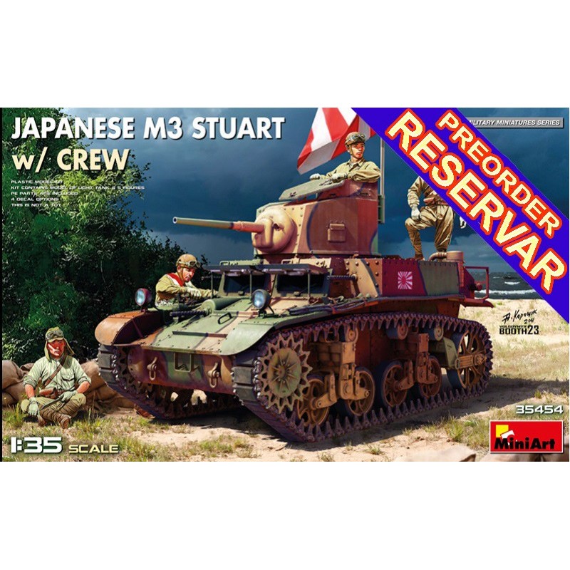 CARRO DE COMBATE M-3 STUART (JAPON) & TRIPULACION -Escala 1/35- MiniArt 35454