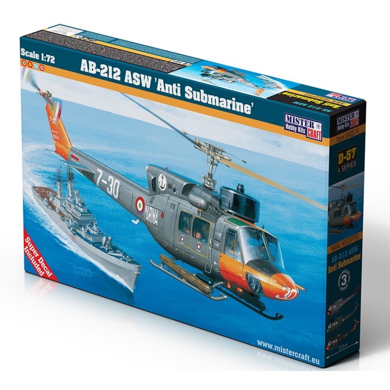 AUGUSTA - BELL AB-212 ASW TWIN HUEY (España) -Escala 1/72- Mister Craft Hobby 040574 / D-57