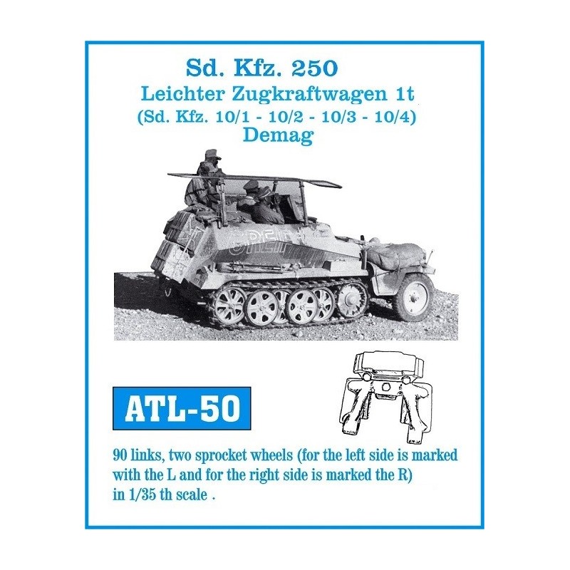 SET ORUGAS Sd.Kfz. 250 -Escala 1/35- Fruilmodel ATL-050