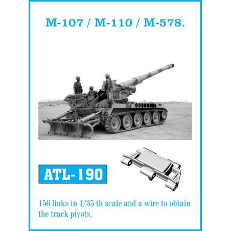 SET ORUGAS M-107 / M-110 / M-578 -Escala 1/35- Fruilmodel ATL-190