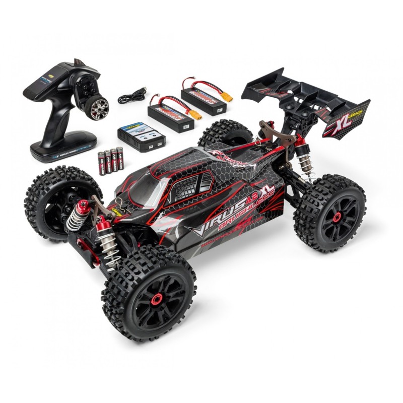 BUGGY BRUSHLESS VIRUS 4.2 XL RTR Black / Red -Escala 1/8- Carson  500409080