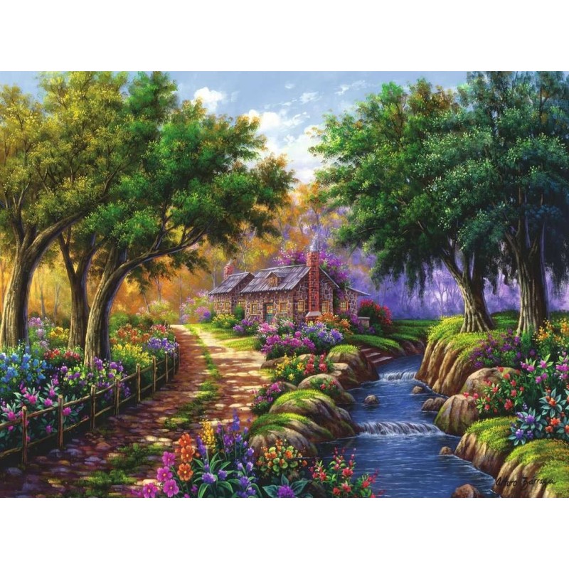 PUZZLE 1500 PZAS CABAÑA JUNTO AL RIO (80x60cms) RAVENSBURGER 12000735