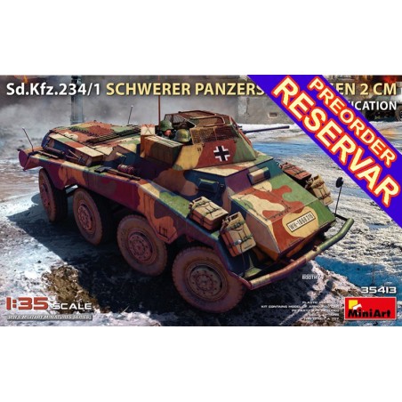 VEHICULO BLINDADO Sd.Kfz.234/1 Schwerer Panzerspahwagen (20 mm) Late Mod 1/35