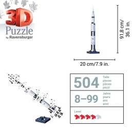 PUZLE 3D 504 PZAS COHETE SATURNO - RAVENSBURGER 11545