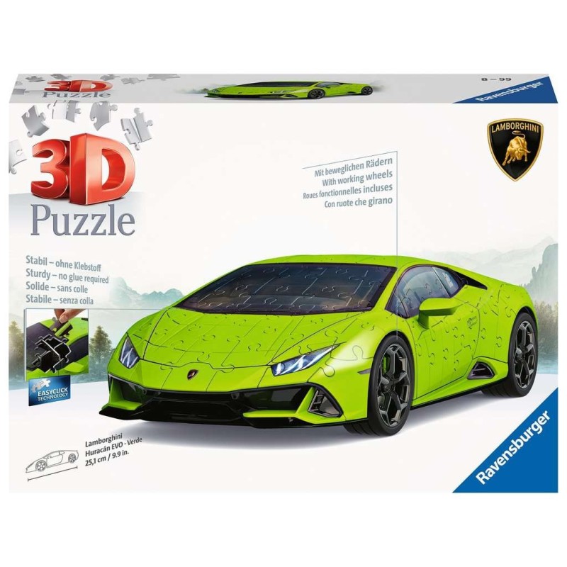 PUZZLE 3D 156 PZAS LAMBORGHINI HURACAN EVO VERDE - RAVENSBURGER 11559