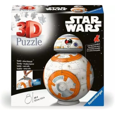 PUZZLE 3D 99 PZAS STAR WARS BB8 - RAVENSBURGER 11578