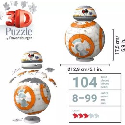 PUZZLE 3D 99 PZAS STAR WARS BB8 - RAVENSBURGER 11578