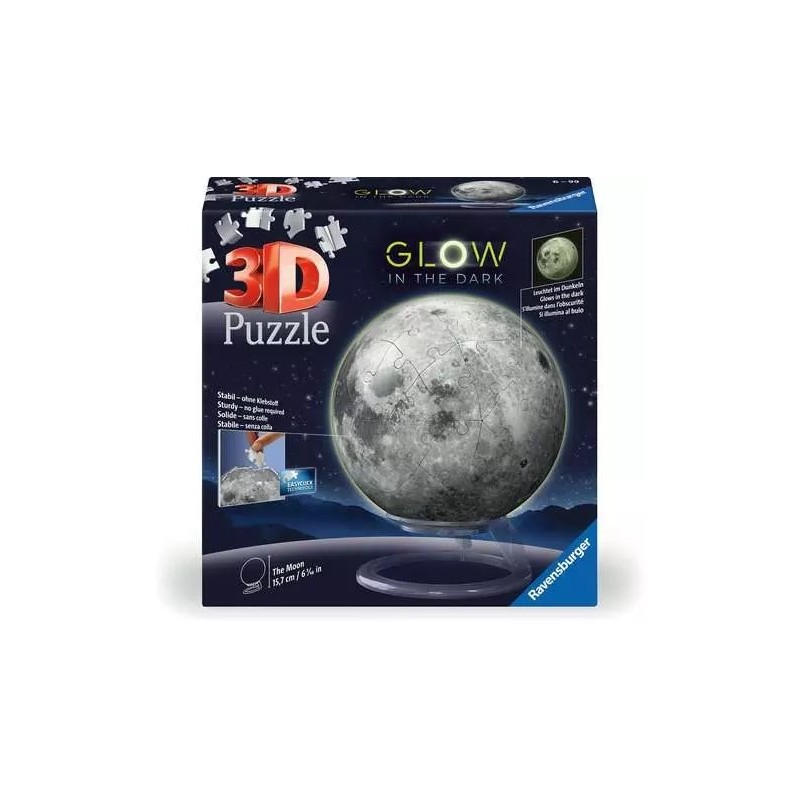 PUZZLE 3D 72 PZAS GLOBO LUNAR CON LUZ  - RAVENSBURGER 11586